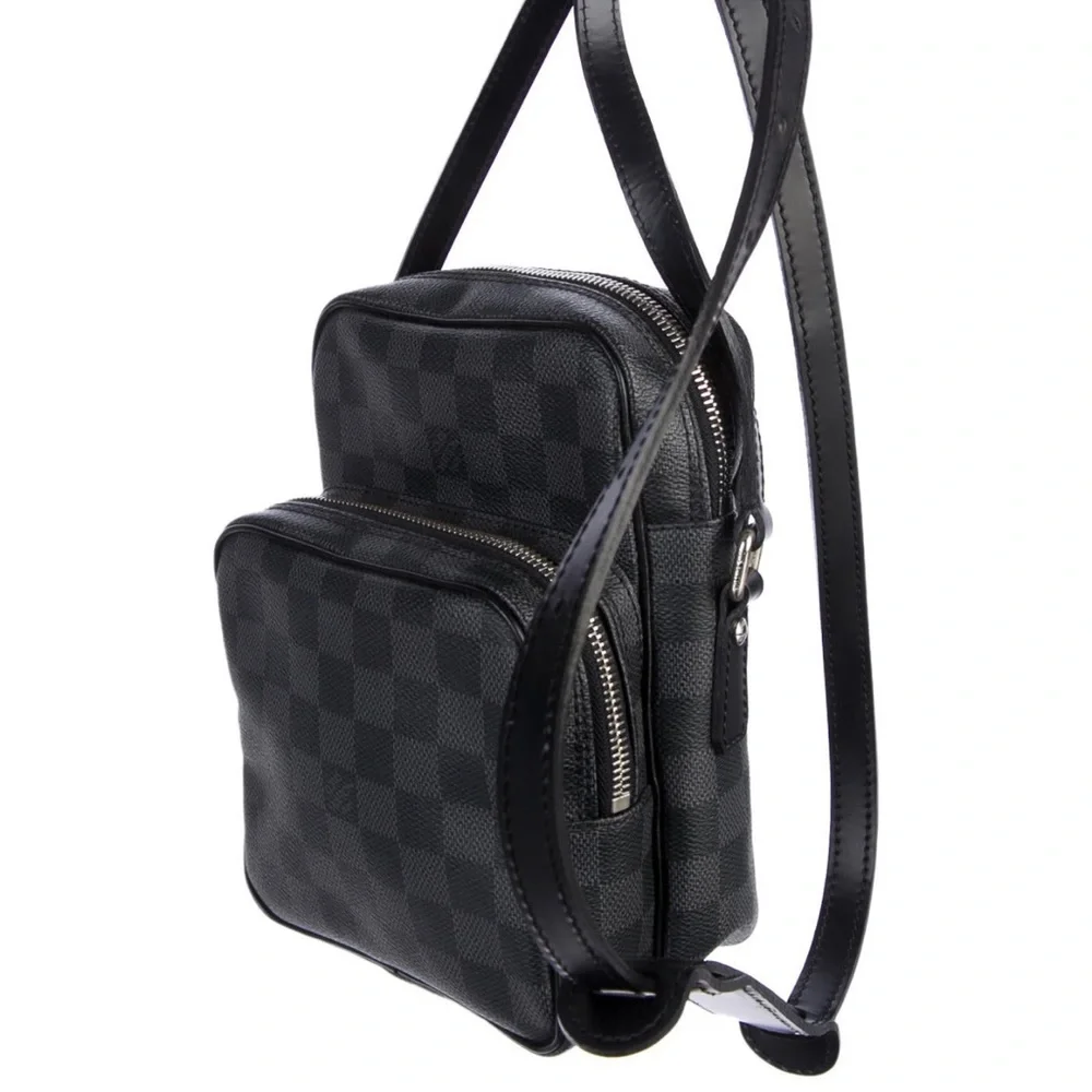 LOUIS VUITTON Damier Graphite Amazone Crossbody with Palladium Accents